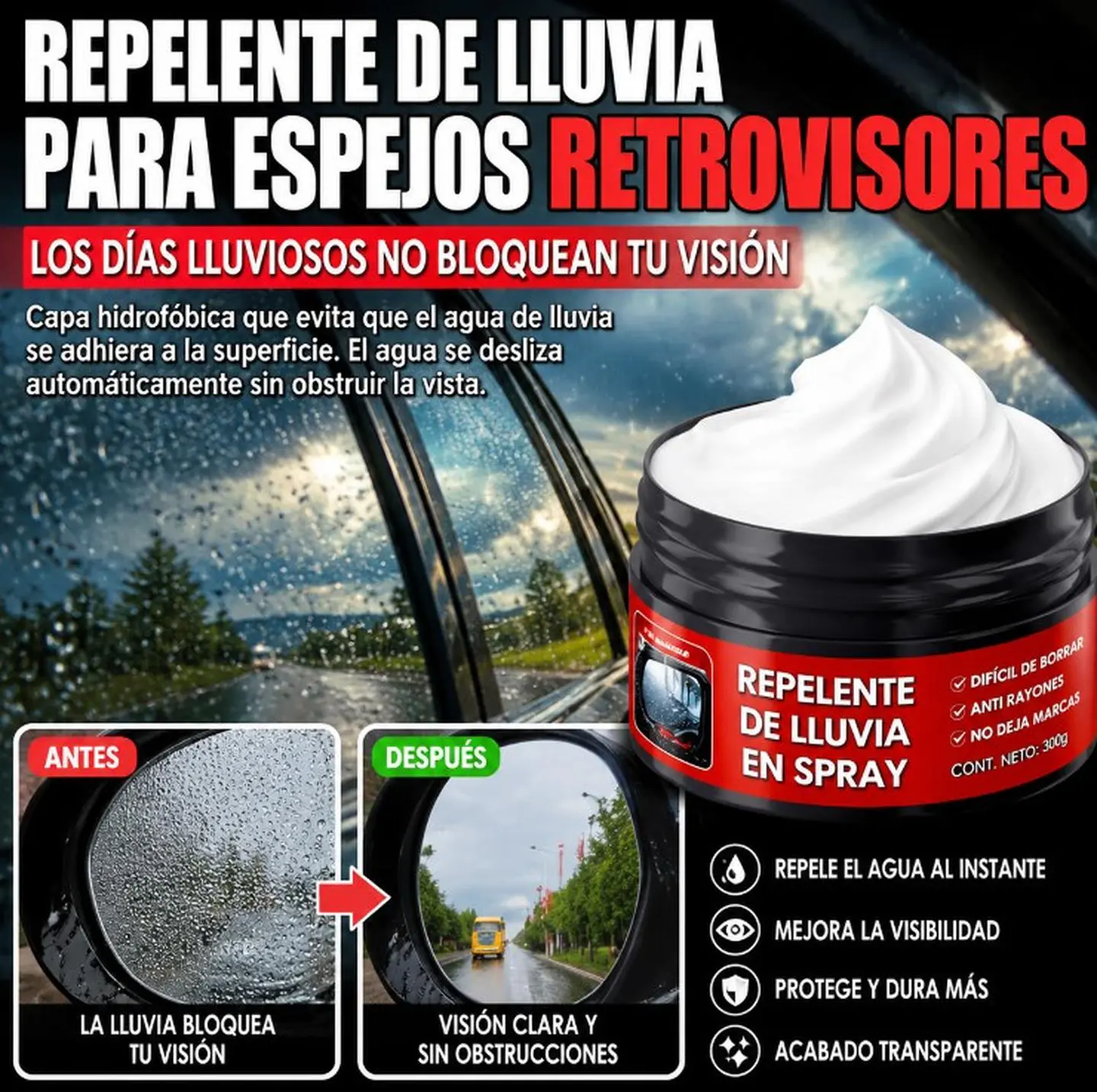 Liquido Repelente De Agua Parabrisas 4