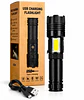 Linterna Led Tactica Recargable Zoom Alcance - Miniatura 1