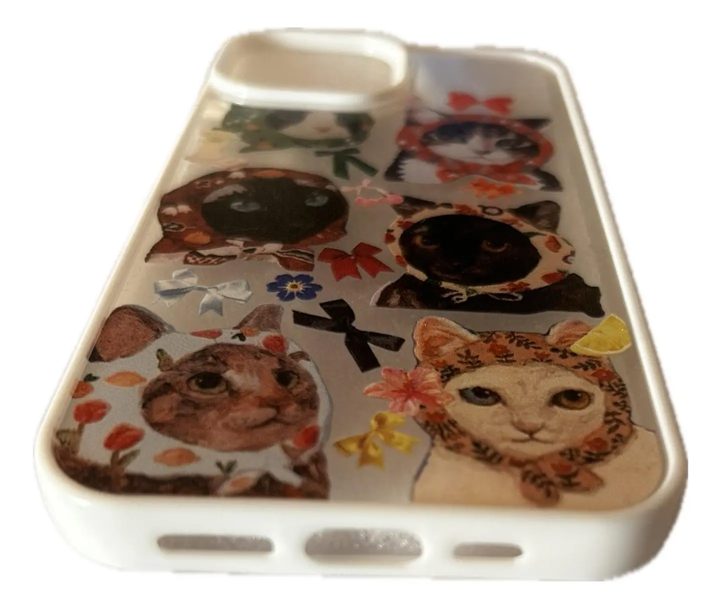 Carcasa Para iPhone Gatitos Gato Cariñositos Modelos Diseño Transparente iPhone 13. - 14 - 15 5