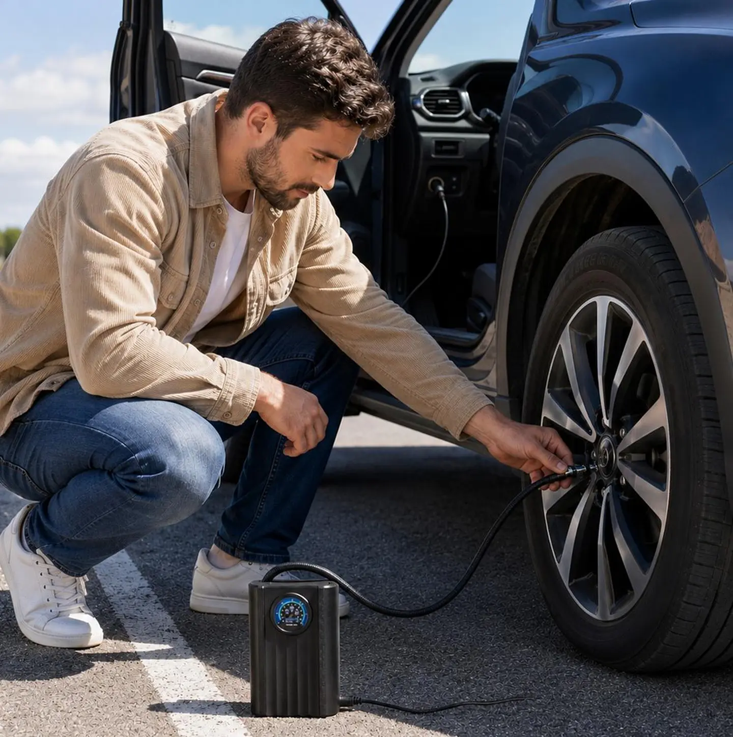 Compresor de aire mini eléctrico portátil 2