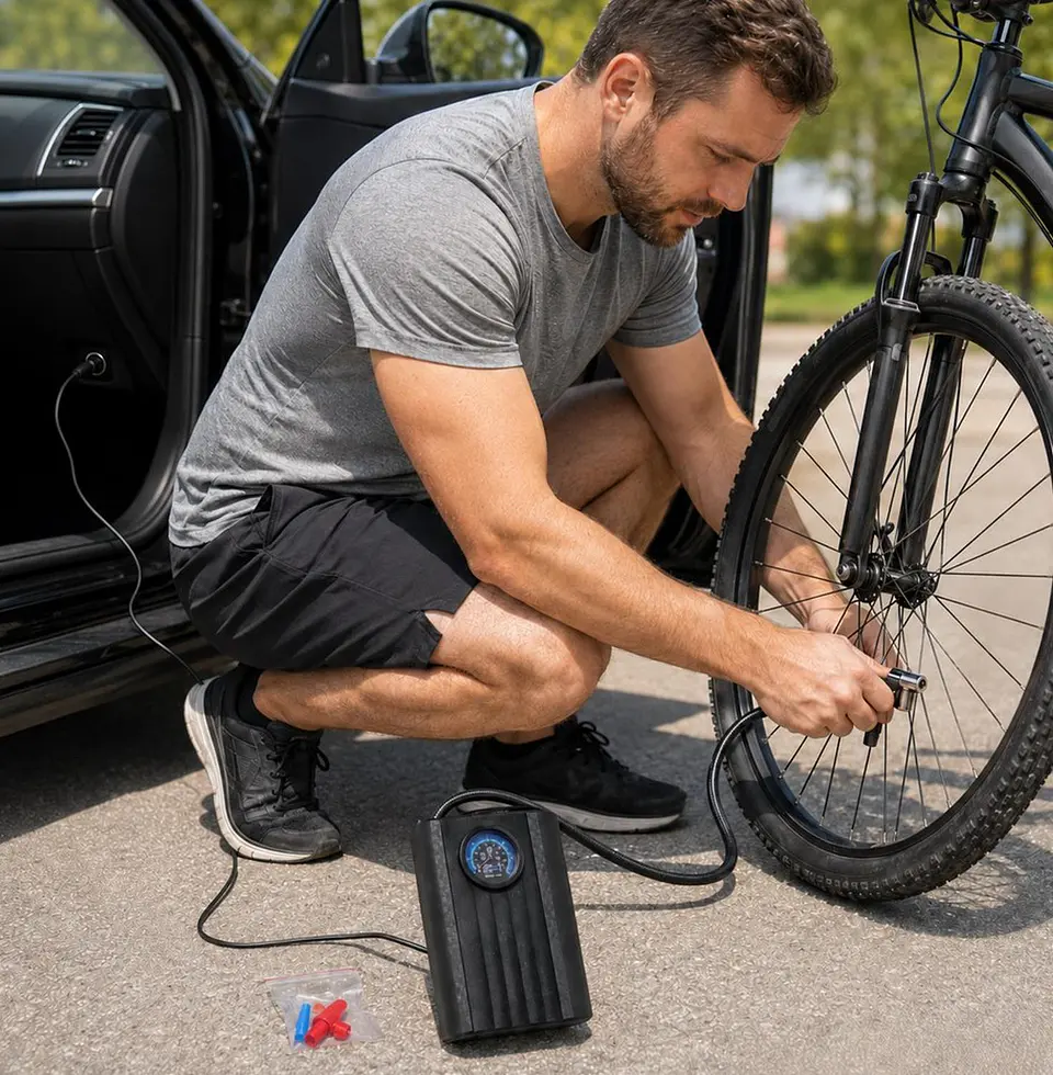 Compresor de aire mini eléctrico portátil 4