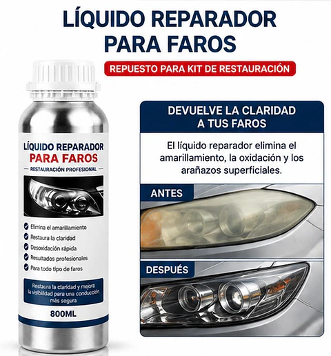 Foco Faro Auto Limpia Repara Restaura Pulir Rayones 300
