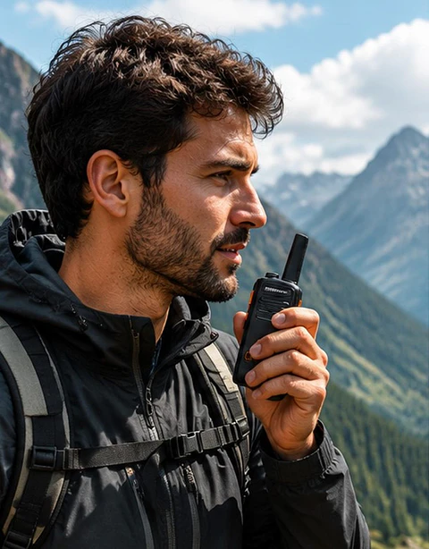 Radios Transmisor Walkie Talkie Negro Frecuencia 400-470mhz