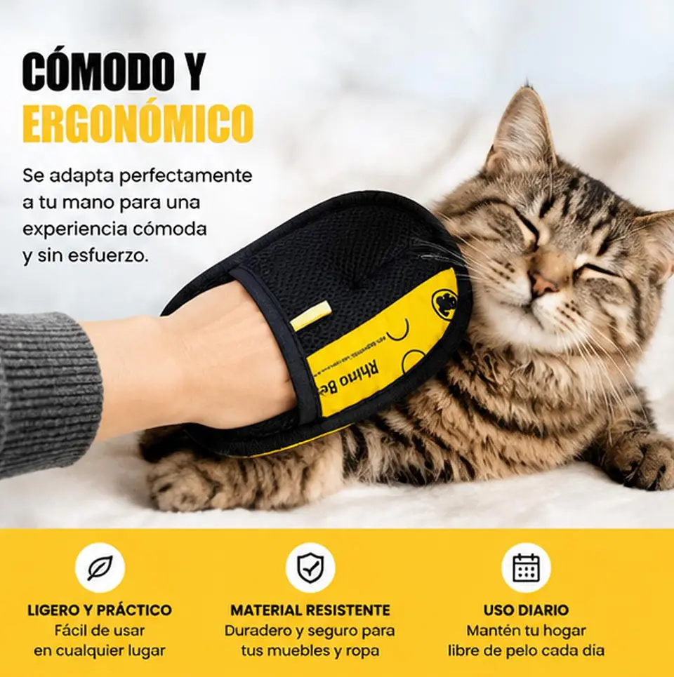 Guante Quita Pelos Para Mascotas Perros Y Gatos 4