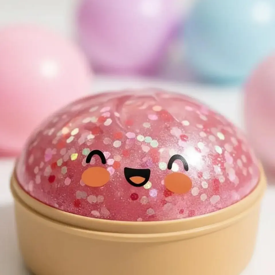 Slime Antiestres Regalo Squishy Slime Dumpling Kawaii Rosa Chicle 4