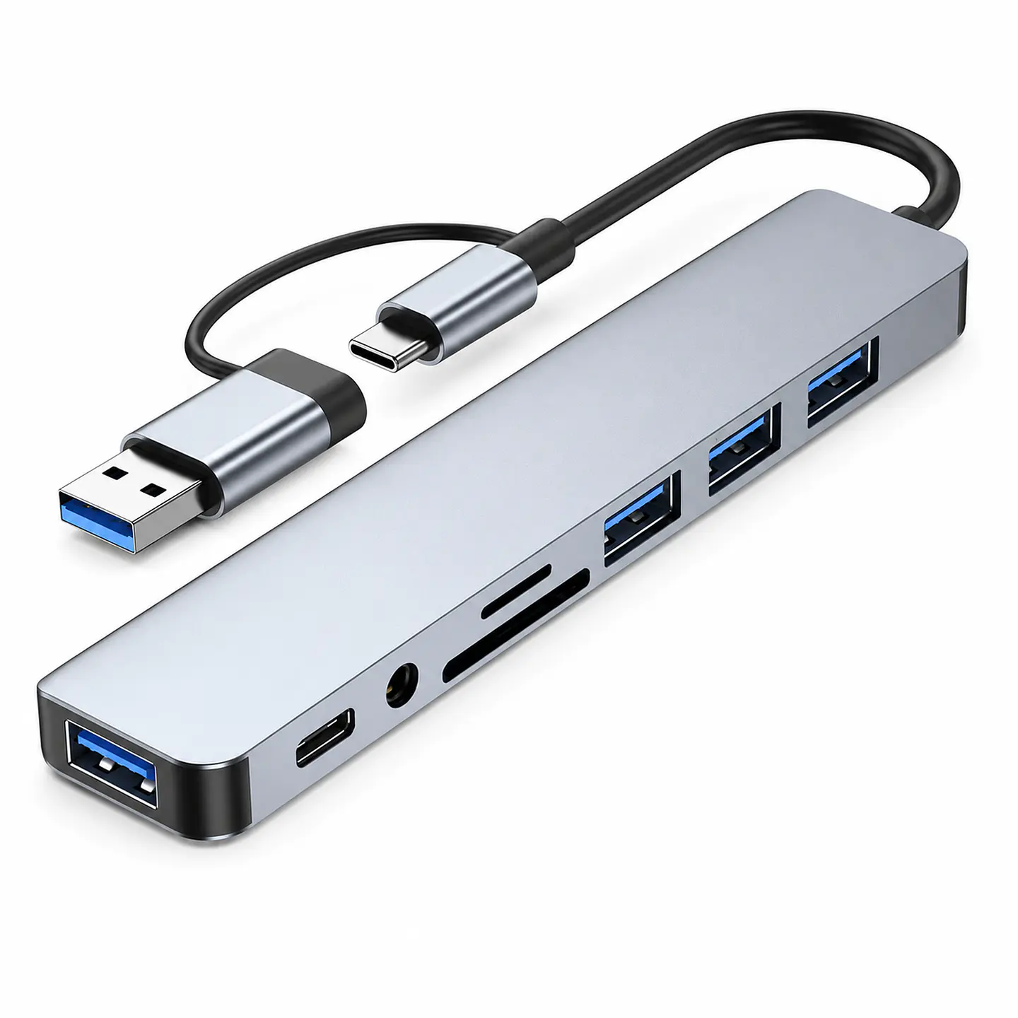 adaptador divisor 8 en 1 para pc conexion sd 1