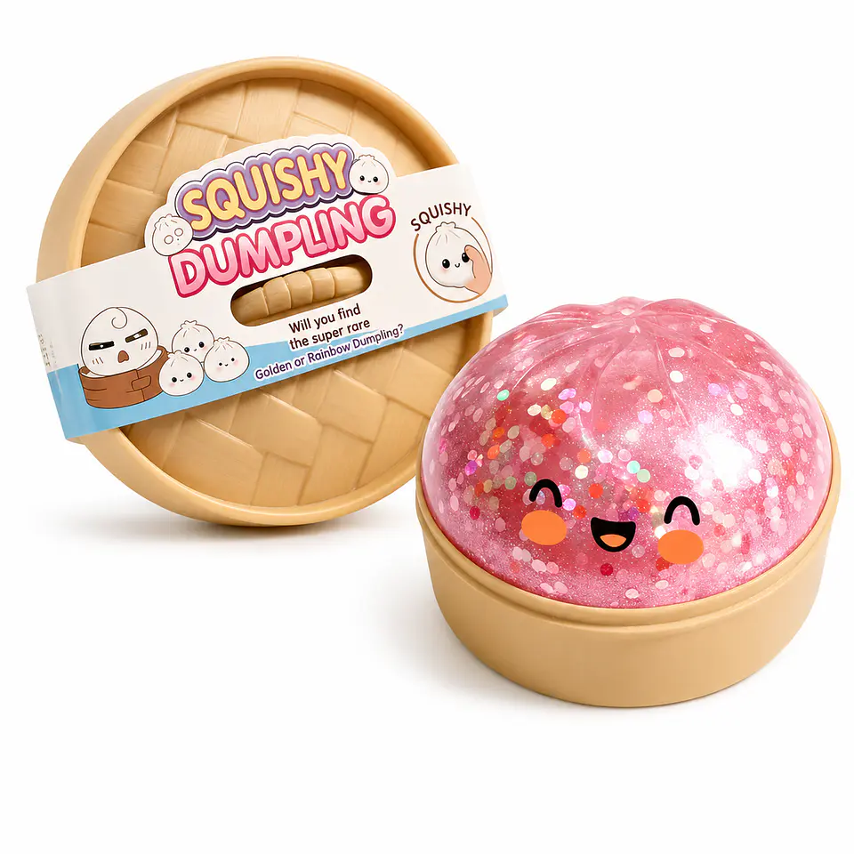 Slime Antiestres Regalo Squishy Slime Dumpling Kawaii Rosa Chicle 1
