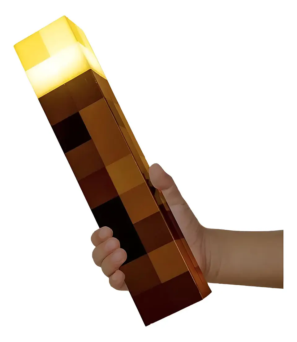 Lámpara Antorcha Minecraft Recargable 4 Colores En 1 Gamer 1