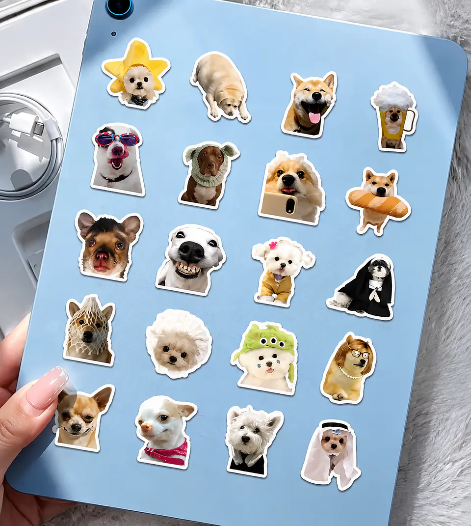 Sticker perrito meme 30 en pack para regalo 2
