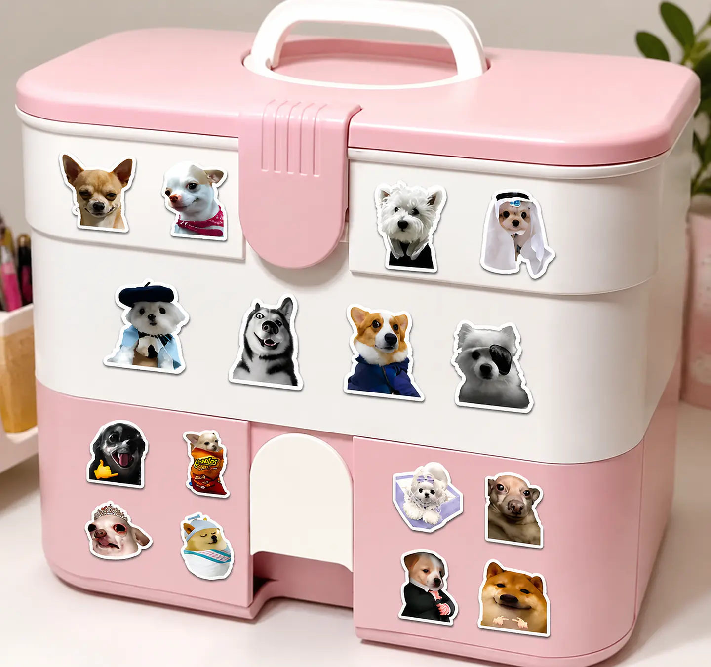 Sticker perrito meme 30 en pack para regalo 3