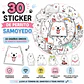 Sticker perritos samoyedo para pegar en todos lados - Miniatura 4