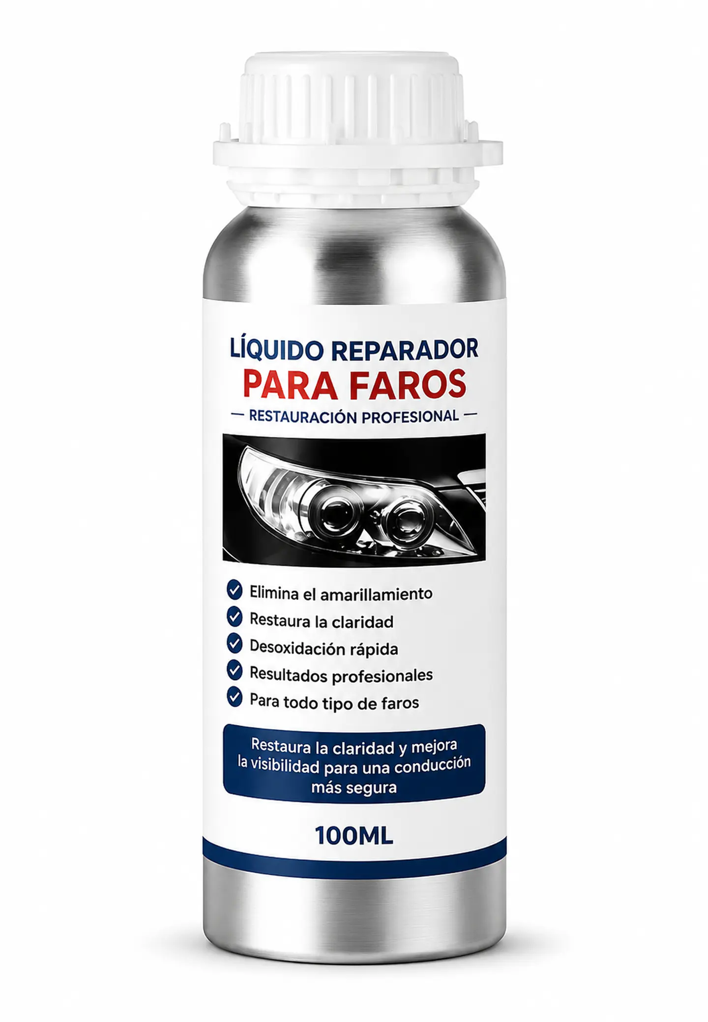 Foco Faro Auto Limpia Repara Restaura Pulir Rayones 100 Ml 1