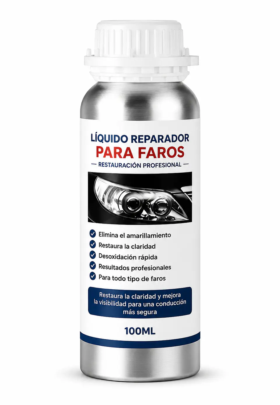 Foco Faro Auto Limpia Repara Restaura Pulir Rayones 100 Ml 1