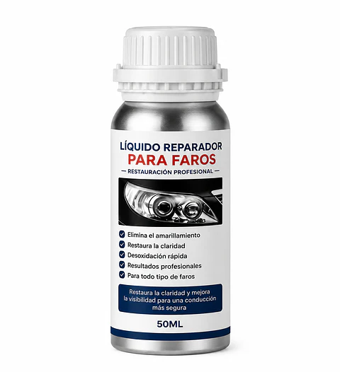 Foco Faro Auto Limpia Repara Restaura Pulir Rayones 50 Ml