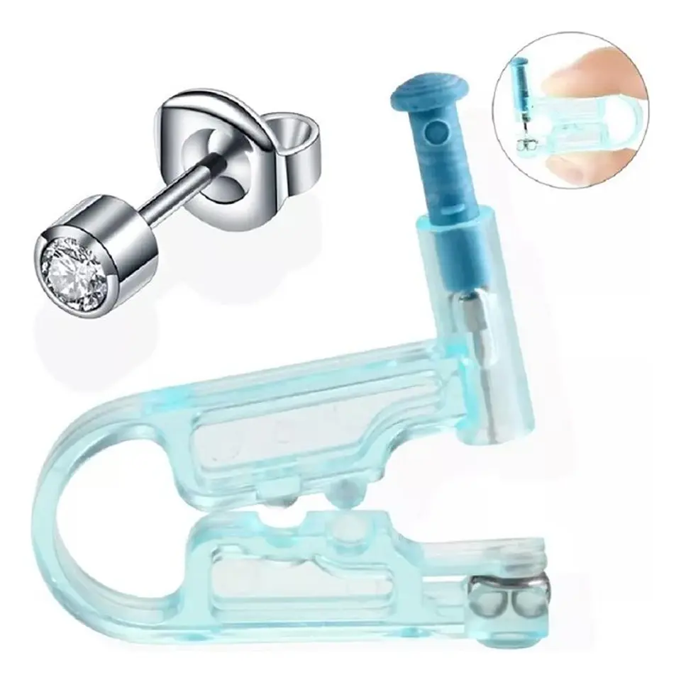 Pack 4 Perforadora Orejas Piercing Orejas Aros Y Nariz 3