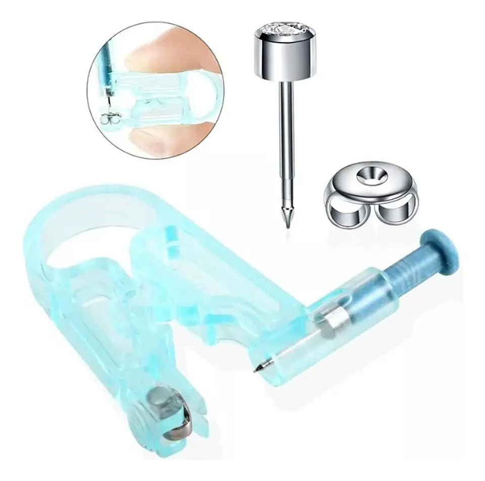 Pack 4 Perforadora Orejas Piercing Orejas Aros Y Nariz 5