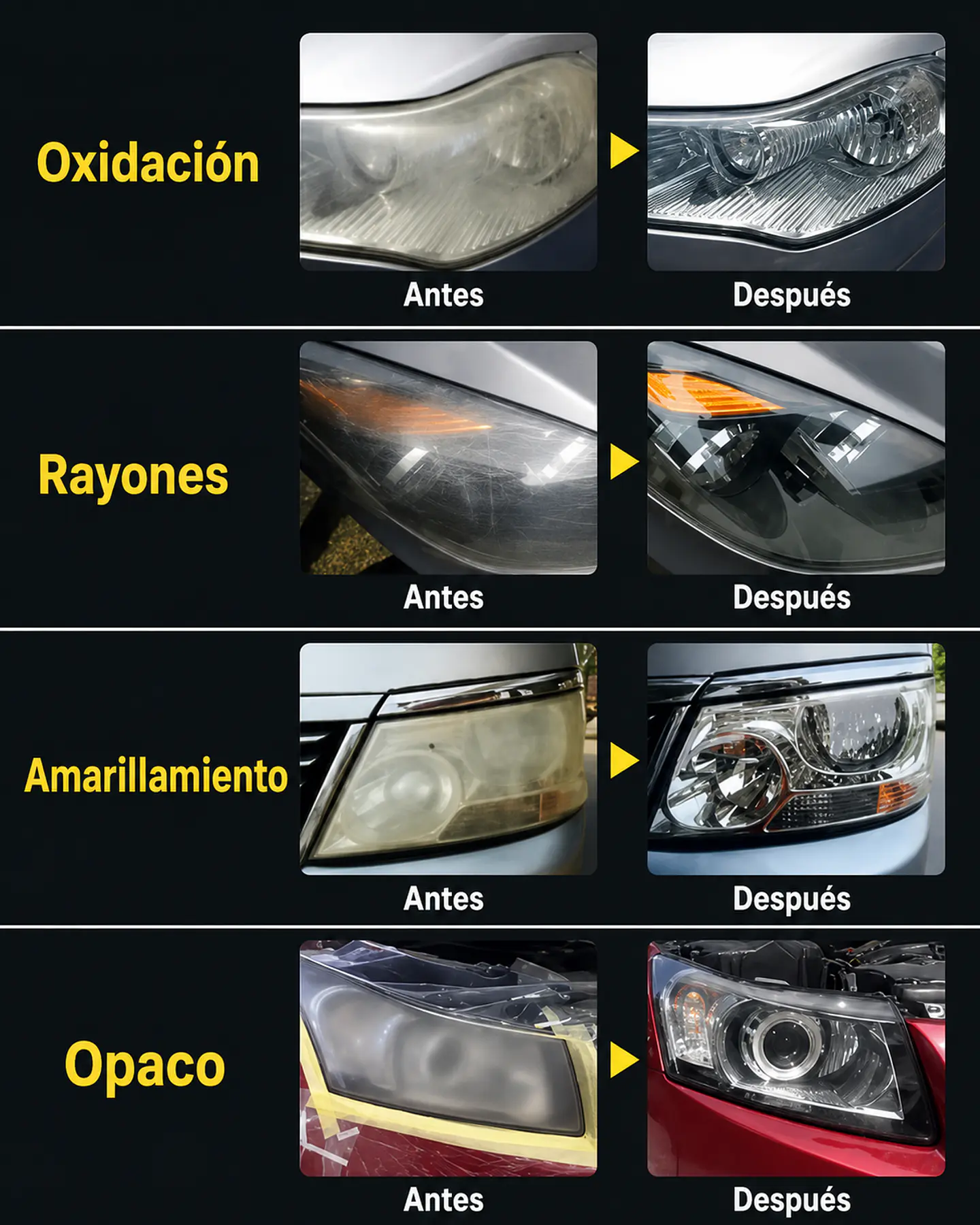 Pulidor Foco Faro Auto Limpia Repara Restaura Pulir Rayones 3
