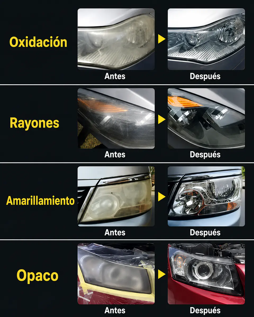 Pulidor Foco Faro Auto Limpia Repara Restaura Pulir Rayones 3