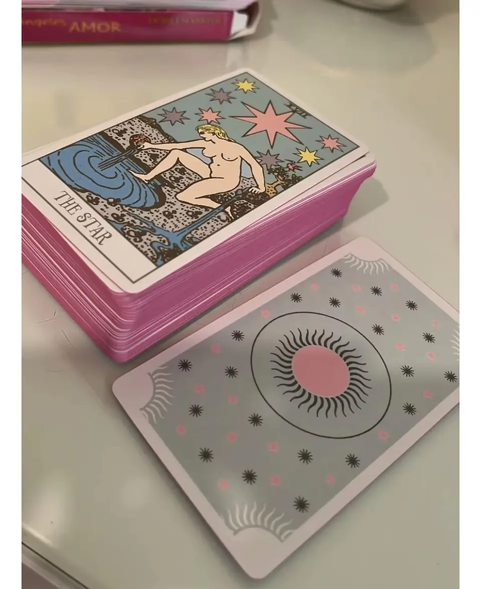 Baraja De Tarot Pink Rosado 9