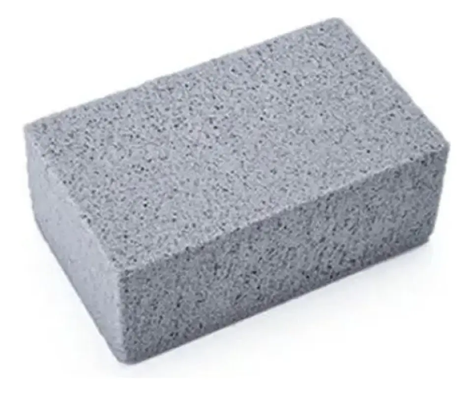 Limpiador De Planchas Y Parrillas Grill Brick Raspador Plateado 1