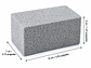 Limpiador De Planchas Y Parrillas Grill Brick Raspador Plateado - Miniatura 3