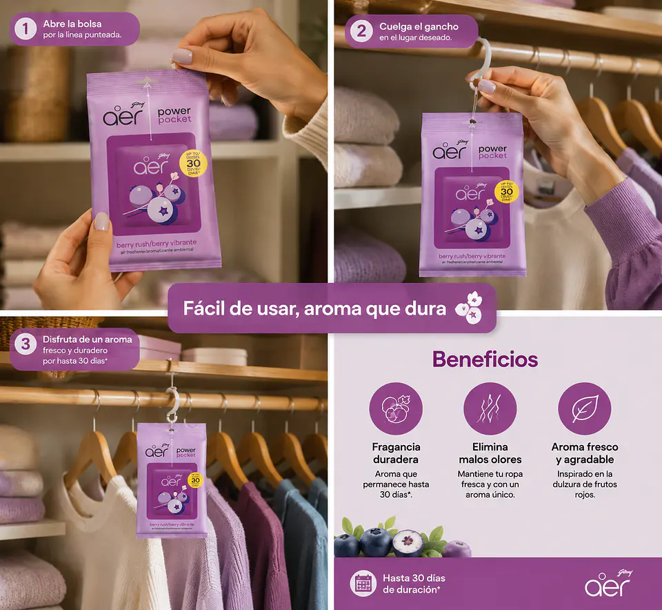 Aromatizante para autos pieza closet 30 dias 7