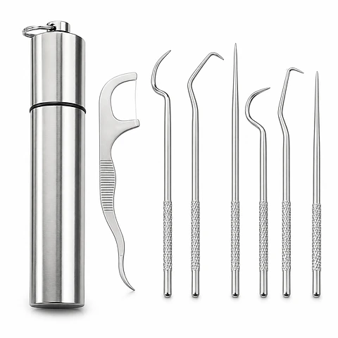 Kit limpieza dental para hilo cero inoxidable