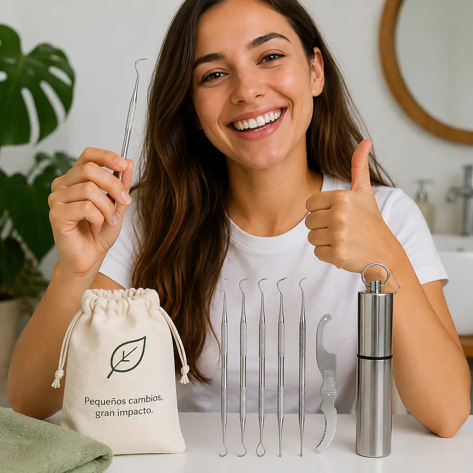 Kit limpieza dental para hilo cero inoxidable 4