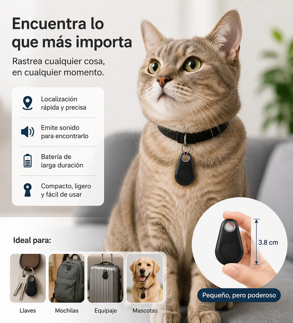 Rastreador de ubicacion para encontrar mascota llaves billetera 2