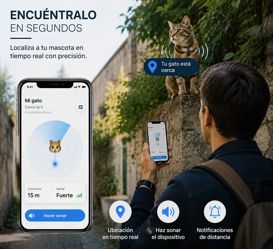 Rastreador de ubicacion para encontrar mascota llaves billetera 3
