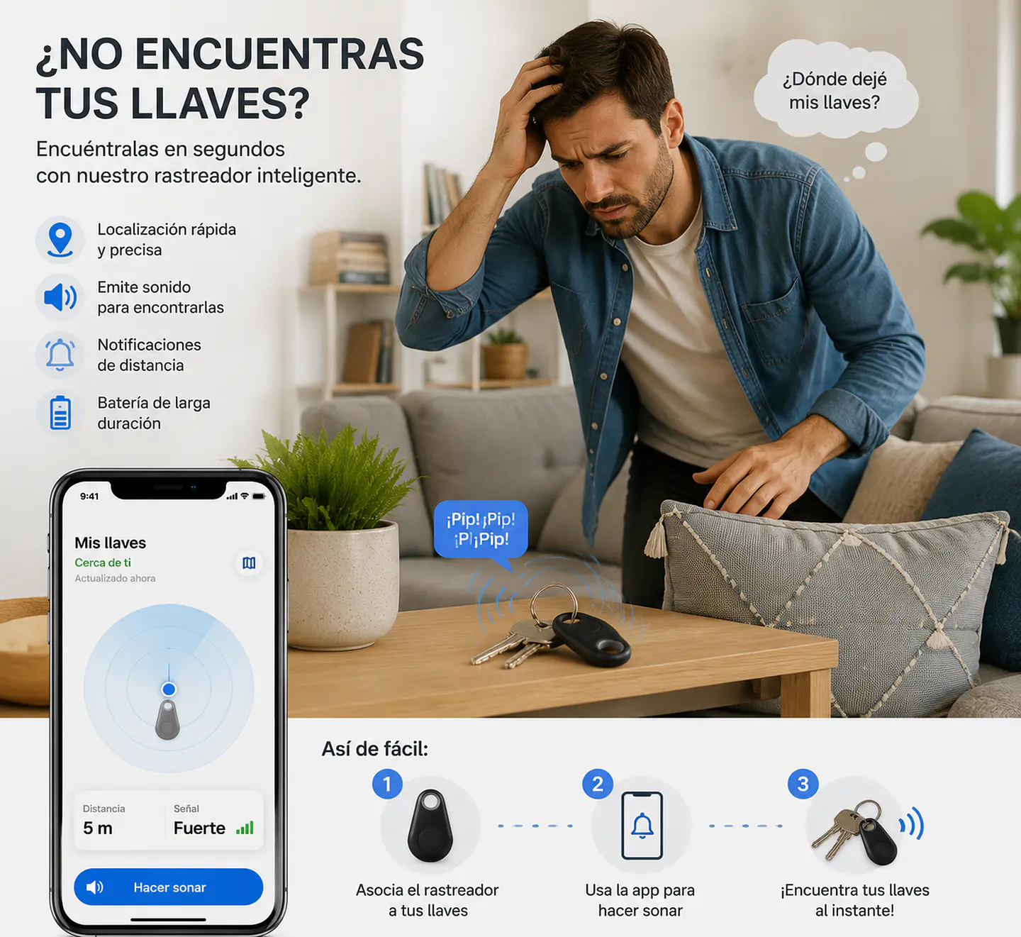 Rastreador de ubicacion para encontrar mascota llaves billetera 4