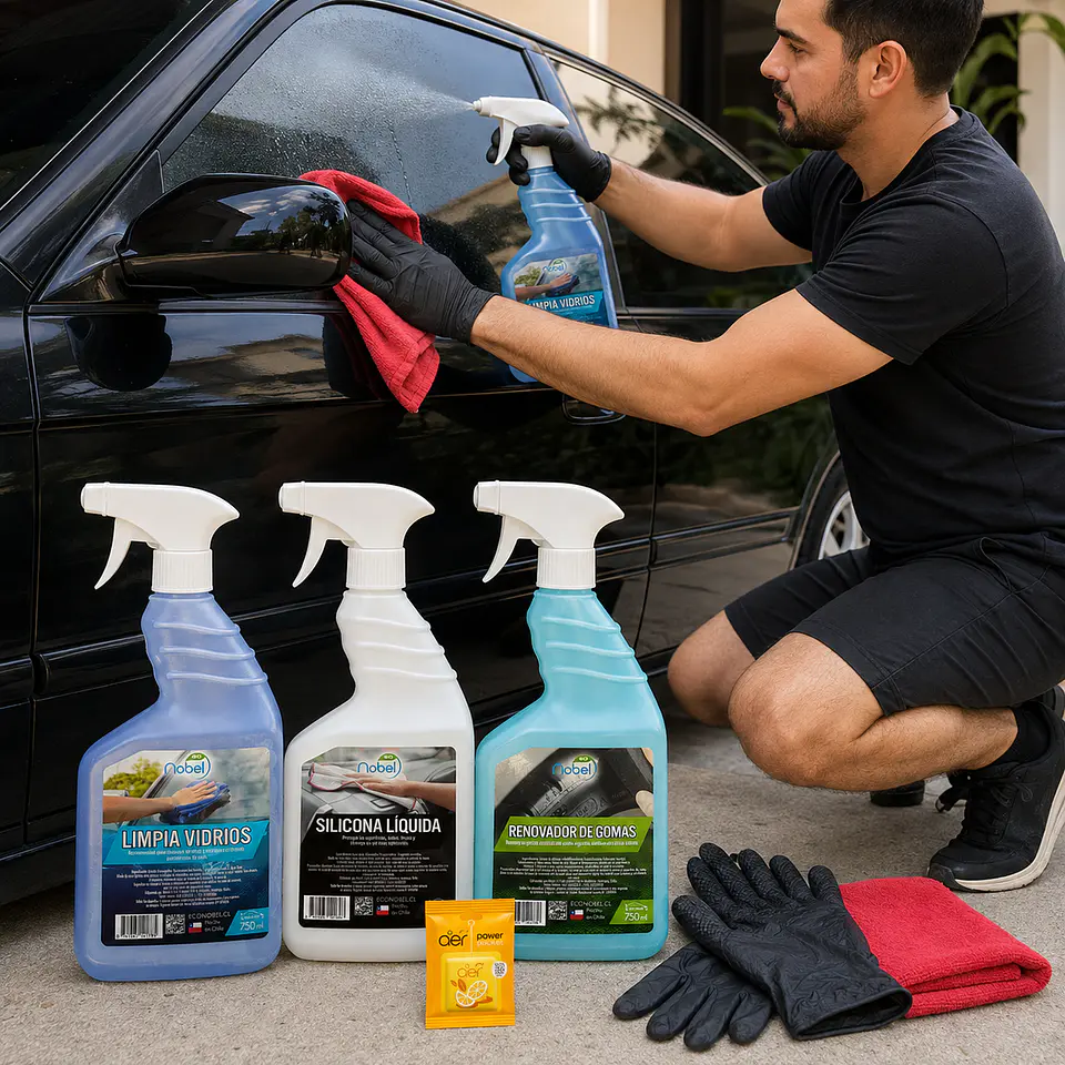 Pack kit lavado de auto con atomatizante automotriz 2