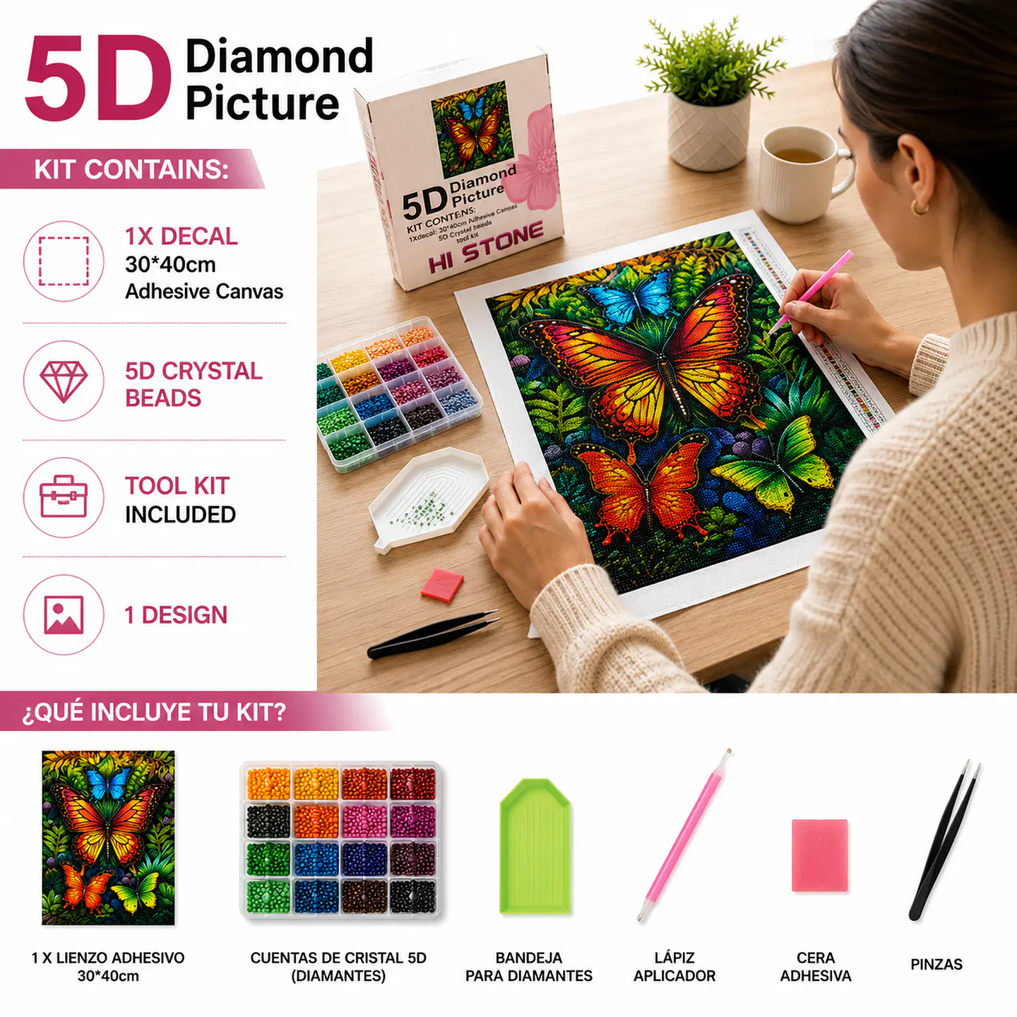 Kit De Bordado Pintura Diamante 5d diseños 5