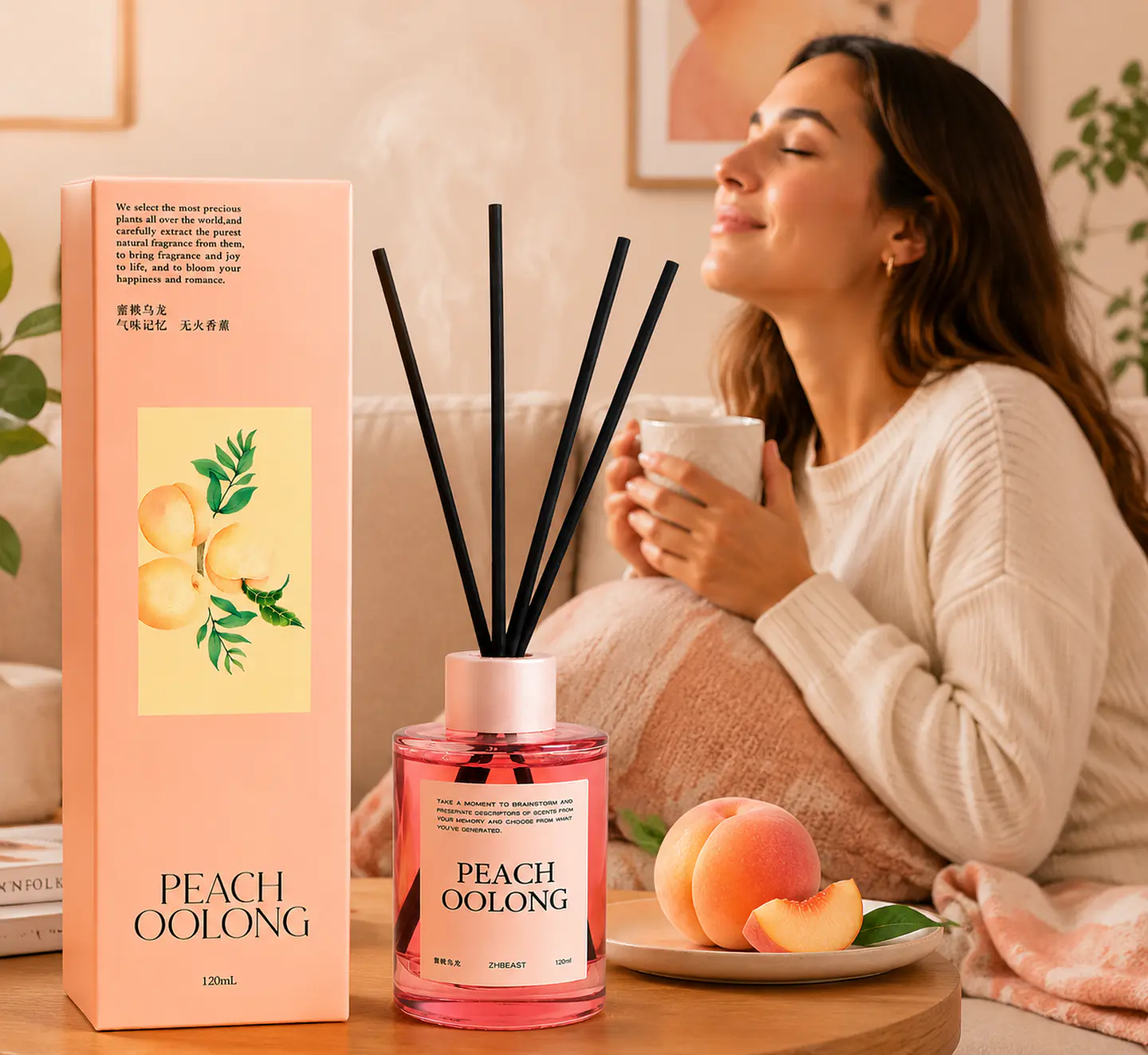 Difusor De Ambiente aromatizante hogar durazno 3