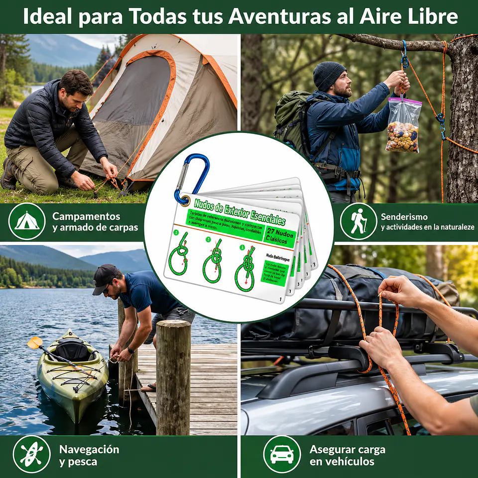 Kit guia completa de nudos para camping 5