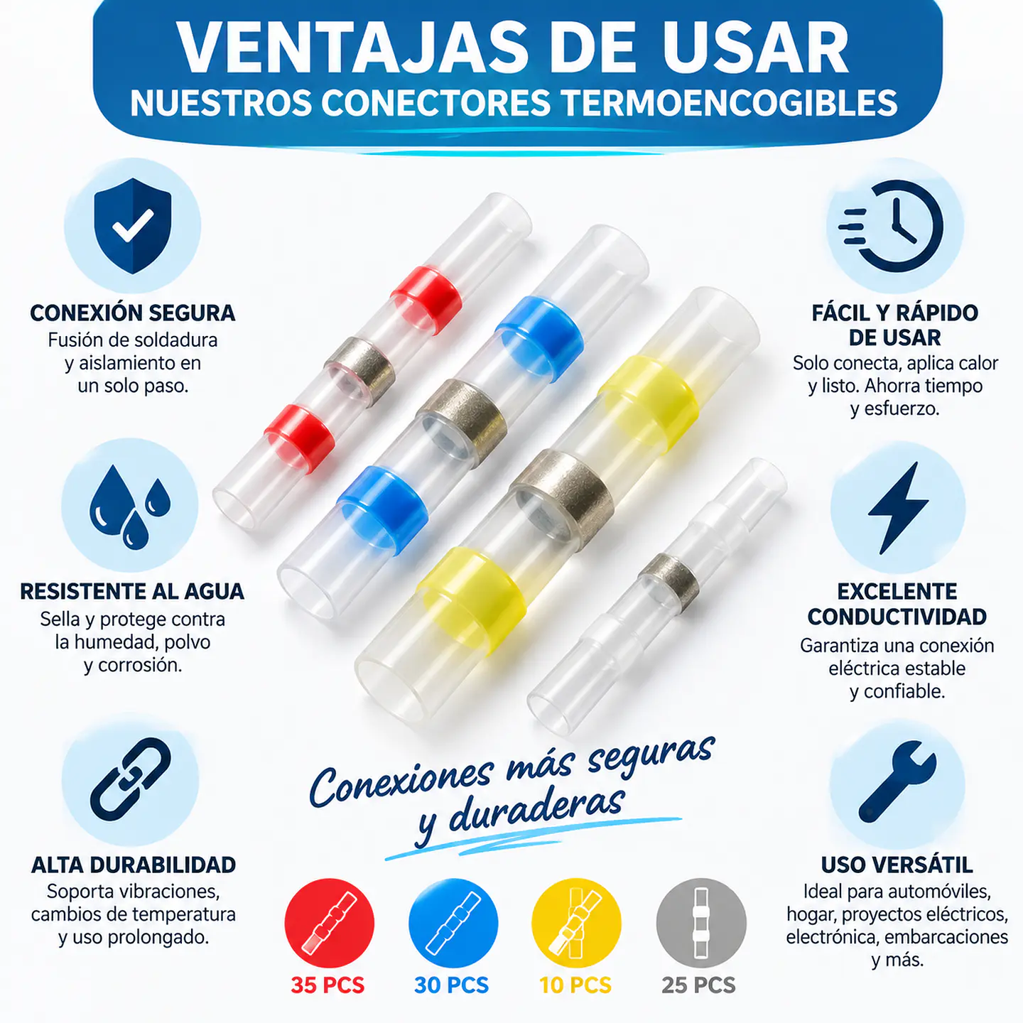 Kit Terminales Conector De Cable Eléctrico Aislado 1