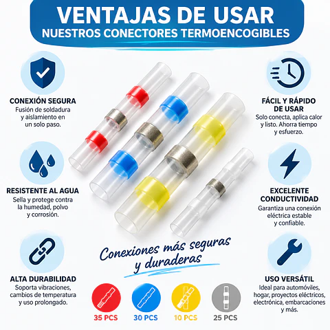 Kit Terminales Conector De Cable Eléctrico Aislado