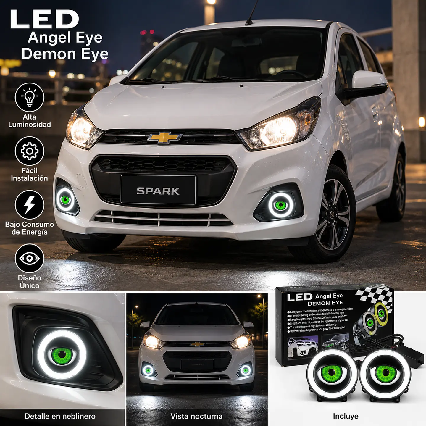 Neblinero led con ojos 88mm ojo de angel 4