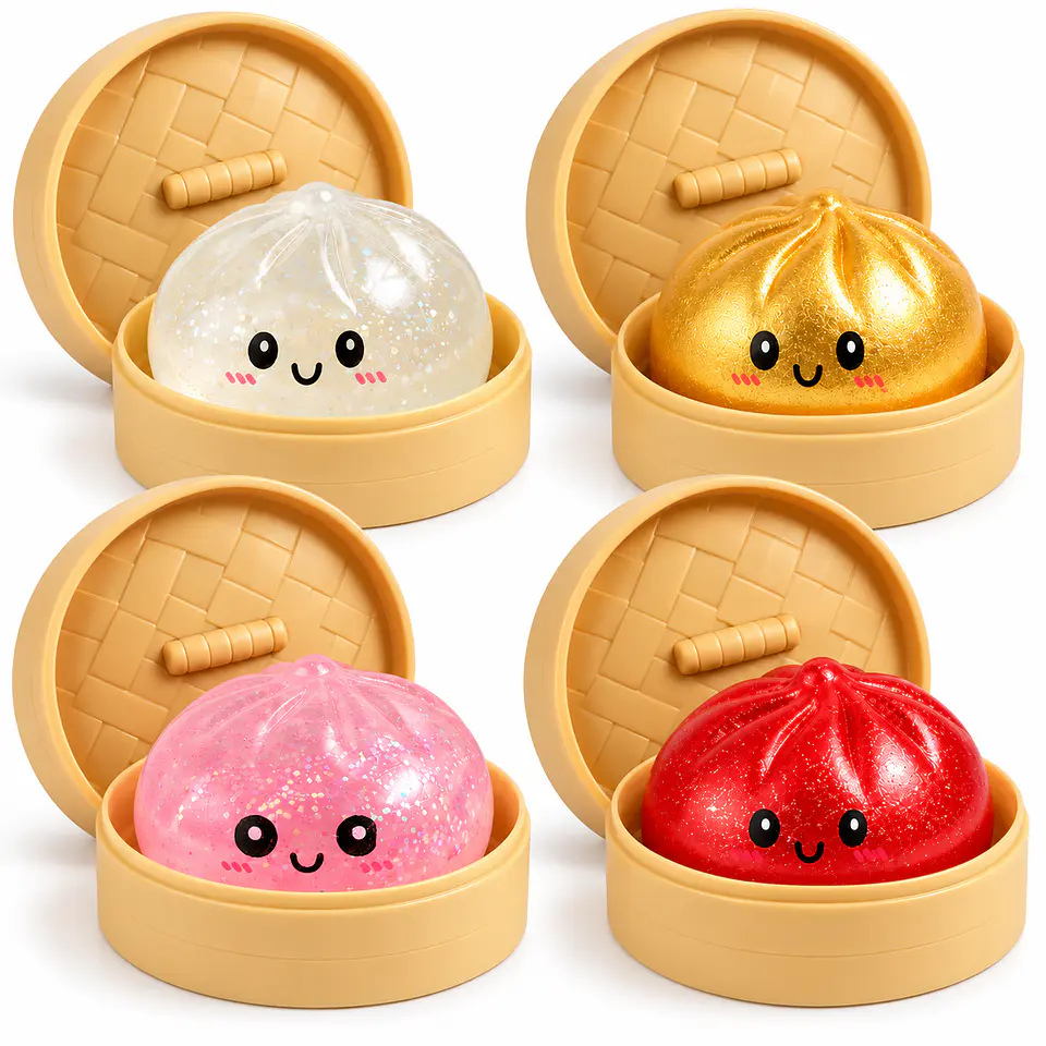 Pack pancito vaporera squishy 4 modelos 1