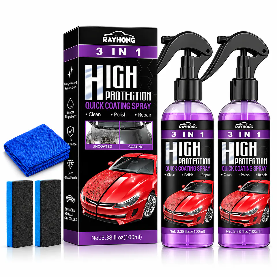 Spray De Revestimiento Cerámico Para Automóviles 3 En 1, 2 U 1