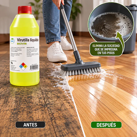 Virutilla liquida 1 litro para remover suciedad pisos de madera
