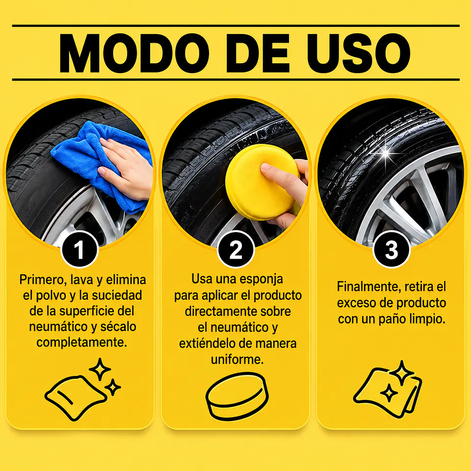 Renovador Sellador Neumaticos Hidrofobico 4