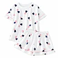 Pijama De Algodon Blanco Diseño Corazones Blanco Corazones S - Miniatura 6