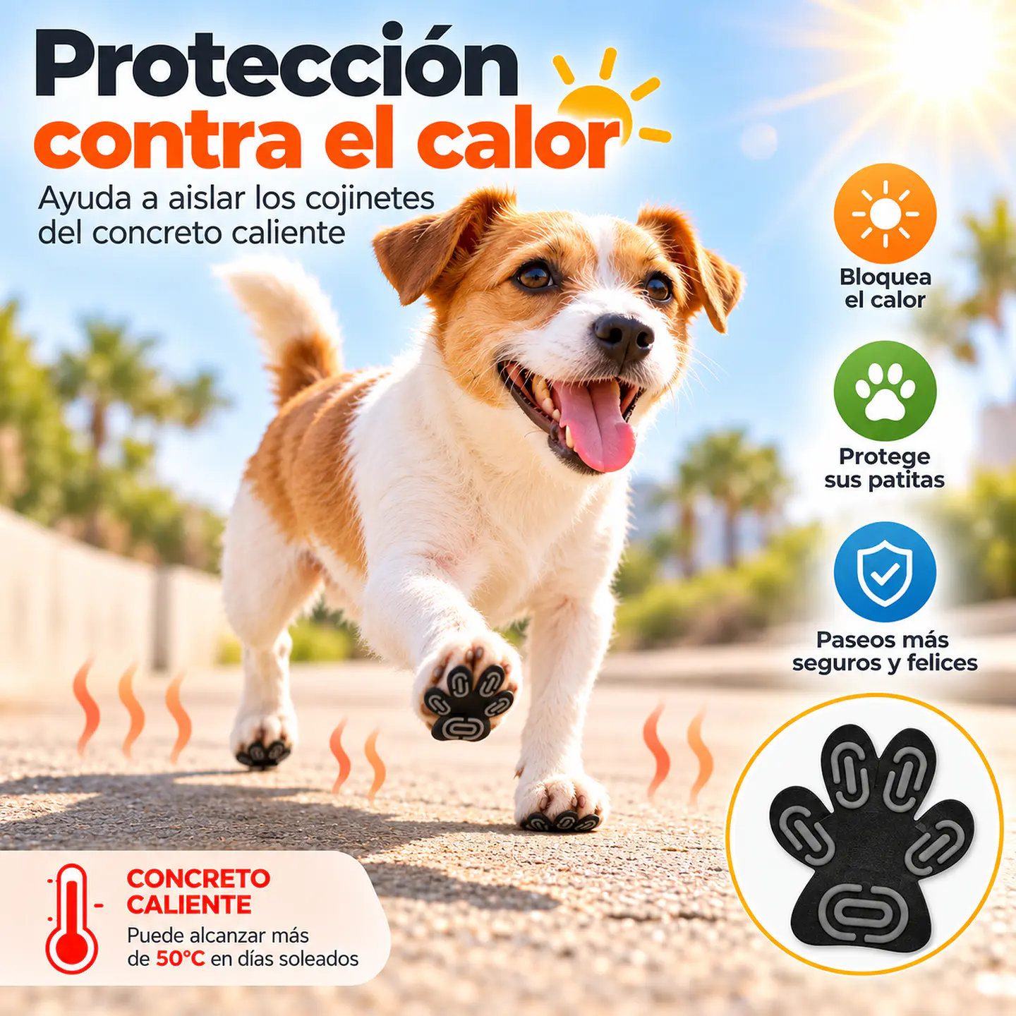 Protectores protector patitas Almohadillas De Silicona Para Perro 3