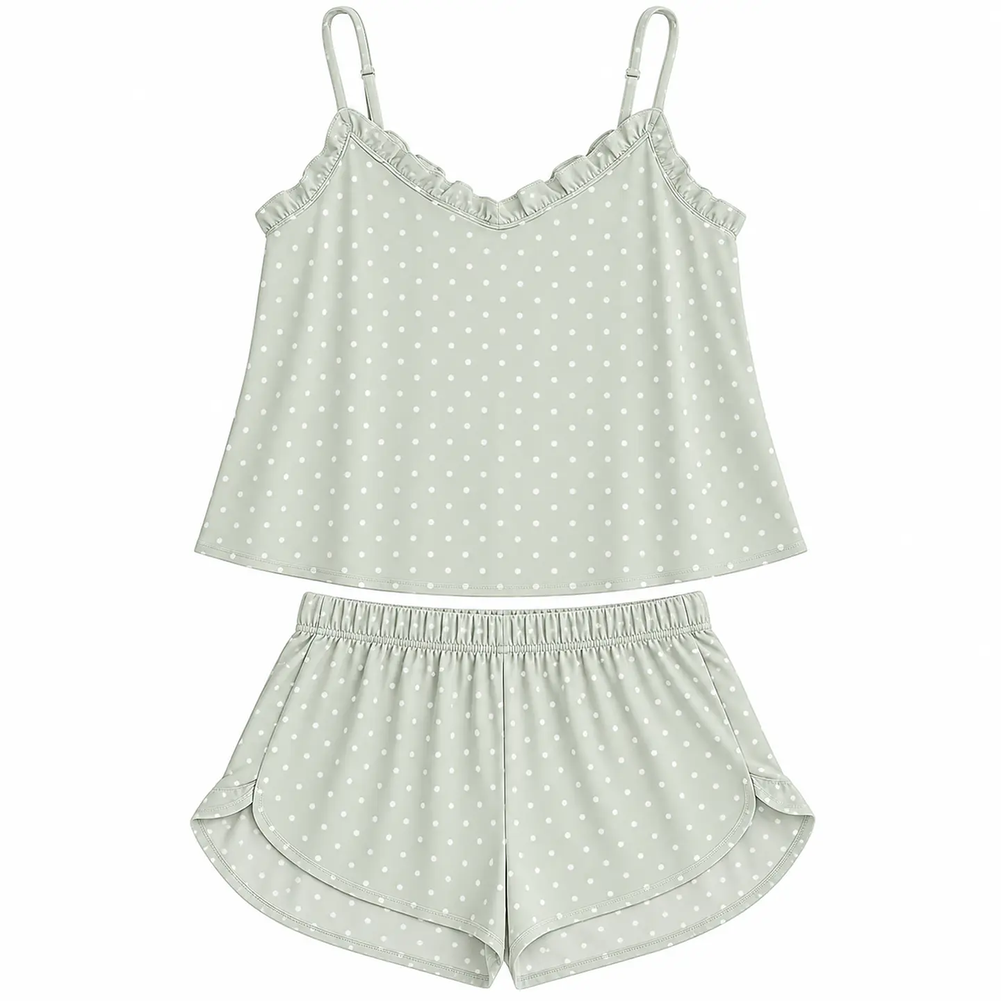 Pijama de viscosa para mujer verano verde 1