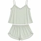 Pijama de viscosa para mujer verano verde - Miniatura 1