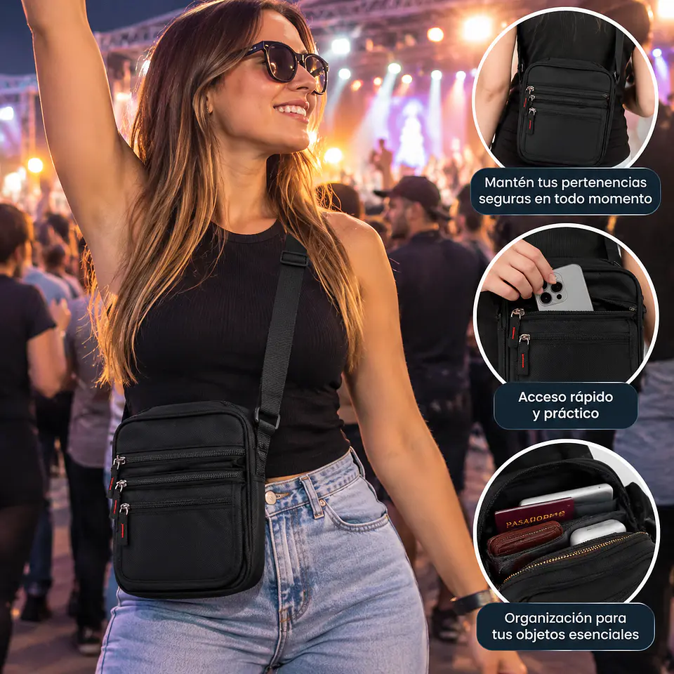Bolso Impermeable Banano Bandolera Cruzado Unisex guardar 5