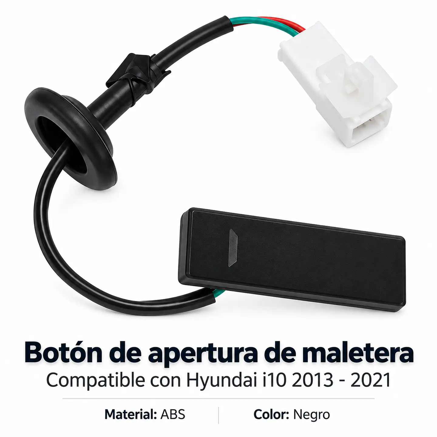 Boton Maletero Para Hyundai I10 2013-2021 Negro 2