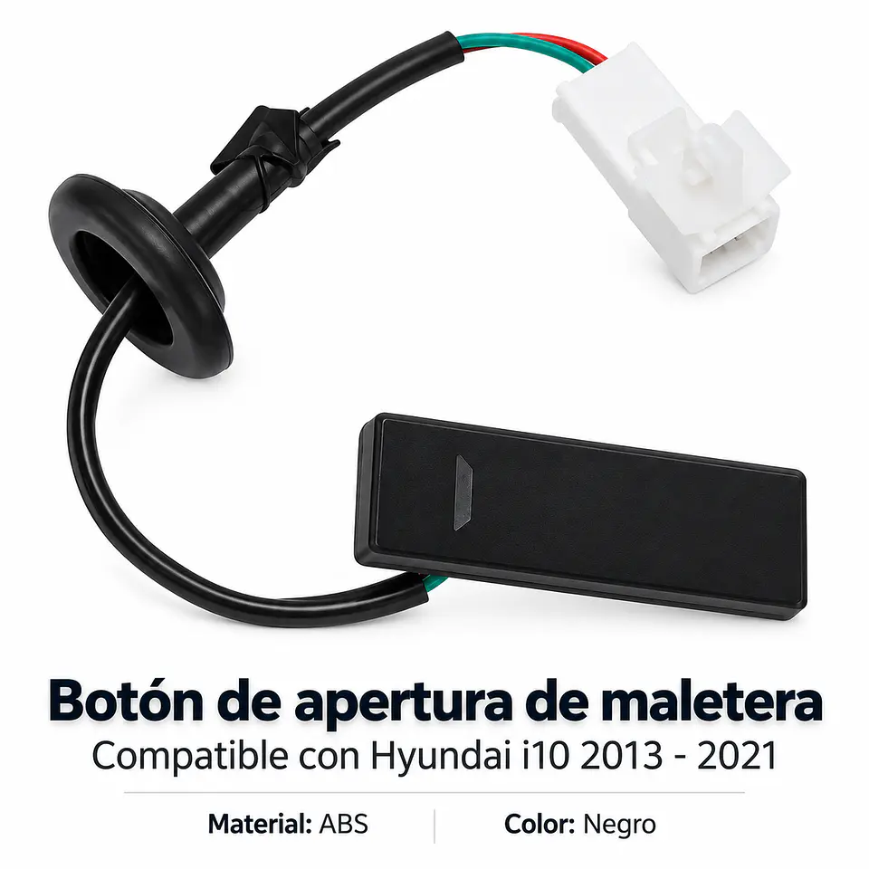 Boton Maletero Para Hyundai I10 2013-2021 Negro 2
