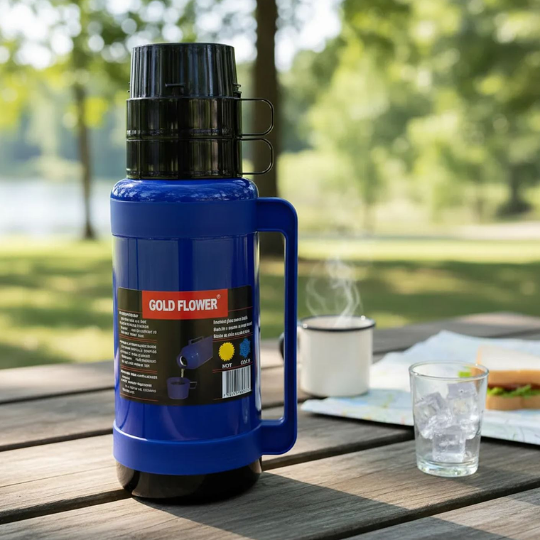 Termo Agua Caliente Y Fría 1.8 Litros Doble Taza 1